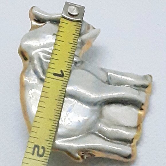 NEW Prosperity ceramic elephant pin trimmed in 22kt gold - Picture 8 of 11